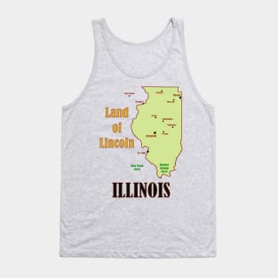 Illinois State Map Tank Top